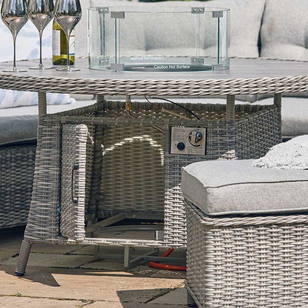 LG Outdoor St Tropez Round Modular Garden Set in Stone with Gas Firepit image 3