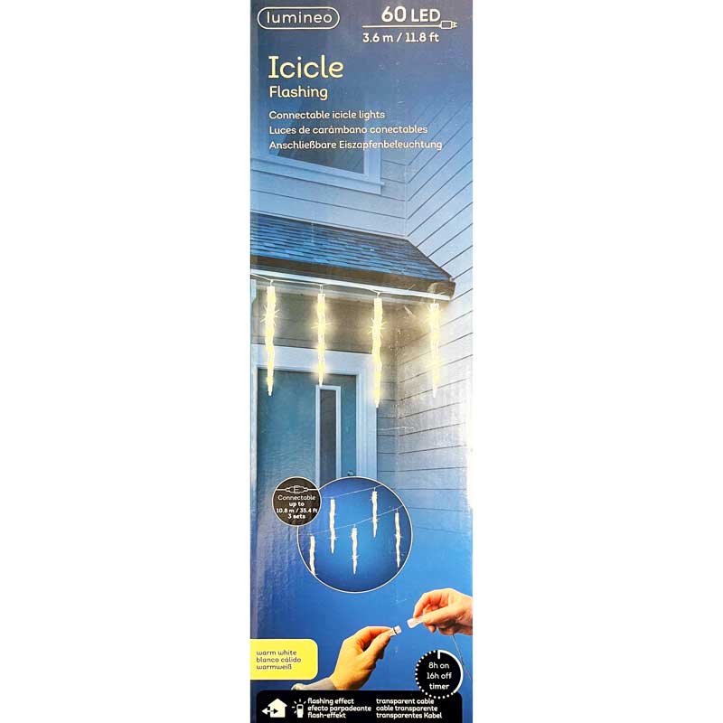 Lumineo LED Flashing Icicle Lights image 0