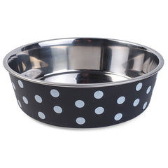 Zoon Navy Polka Bella Dog Bowl image 1