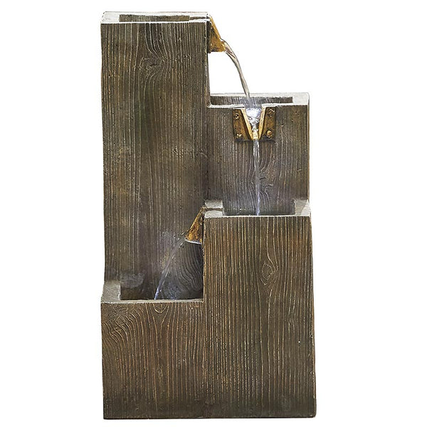 Easy Fountain Coastal Sleepers Water Feature with LED Lights image 2