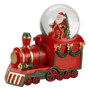 Three Kings All Aboard! Santa's Locomotive SnowSphere image 1