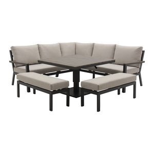 Bramblecrest Zurich Corner Sofa Set with Square Height-Adjustable Table image 5