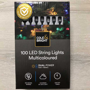 Cole & Bright Multicoloured 100 LED String Lights image 3