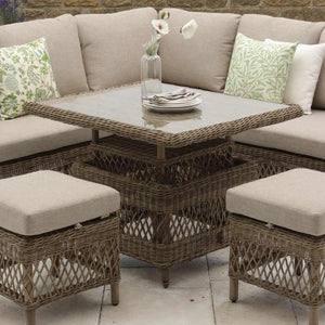 Bramblecrest RHS Rosemoor 6-Seater Mini Corner Sofa Set with Dual-Height Table image 5