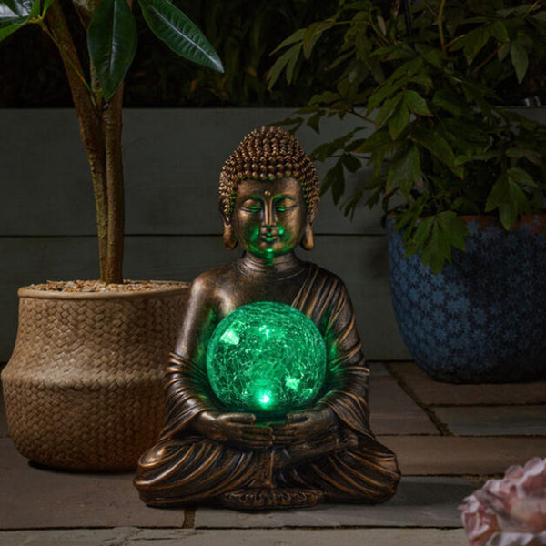 Smart Solar Gazing Buddha Colour Changing Globe image 3