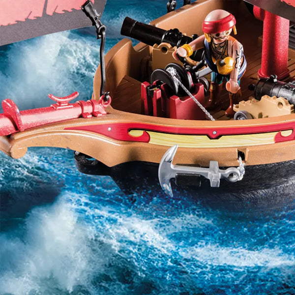 PLAYMOBIL Pirates Large Floating Pirate Ship with Cannon image 3