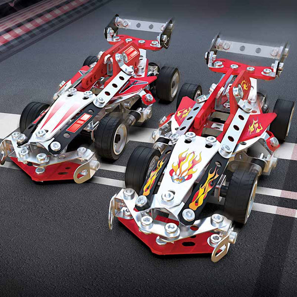Meccano, 10-in-1 Racing Vehicles STEM Model Building Kit, Ages 8+ image 6