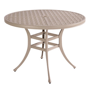 Hartman Berkeley 4 Seat Round Garden Dining Set in Maize with Parasol & Base image 6