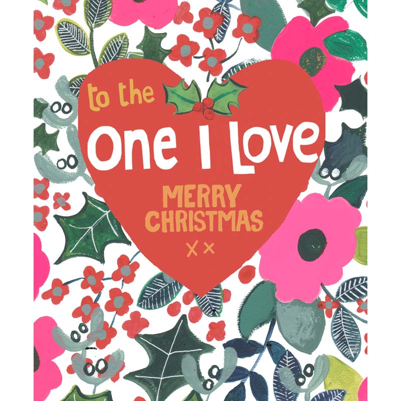 Paper Salad To The One I Love Heart Christmas Card image 0