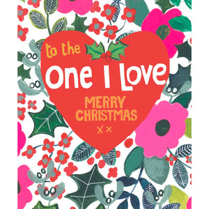 Paper Salad To The One I Love Heart Christmas Card image 0