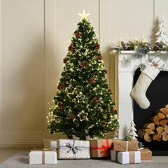 Festive Dewdrop Star Fibre Optic Christmas Tree - 3ft image 0