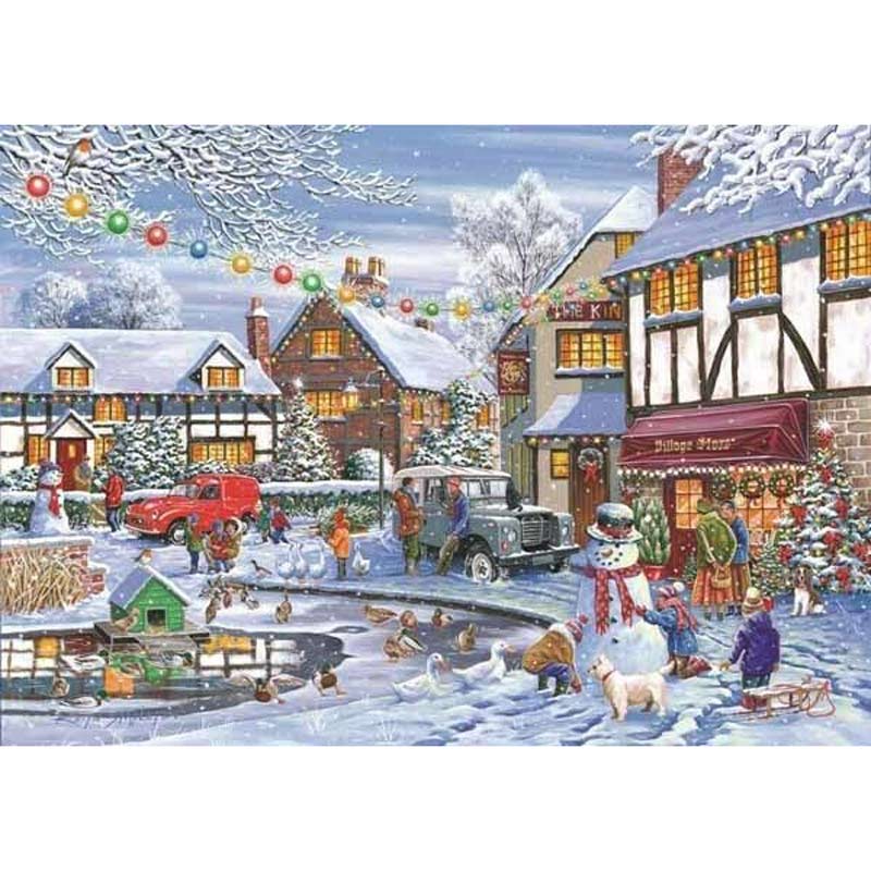 House Of Puzzles No.20 On Thin Ice 1000 Piece Jigsaw Puzzle - Find The Differences image 0