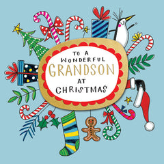 Rachel Ellen Wonderful Grandson Christmas Card image 0