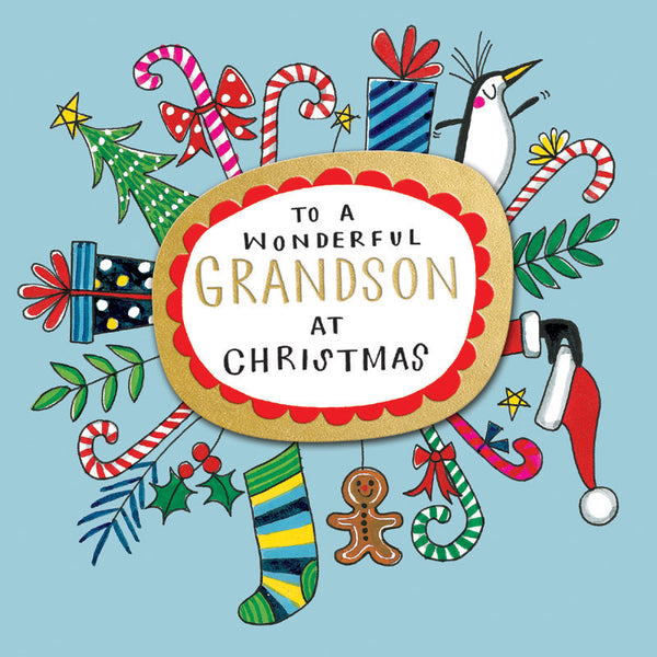 Rachel Ellen Wonderful Grandson Christmas Card image 0
