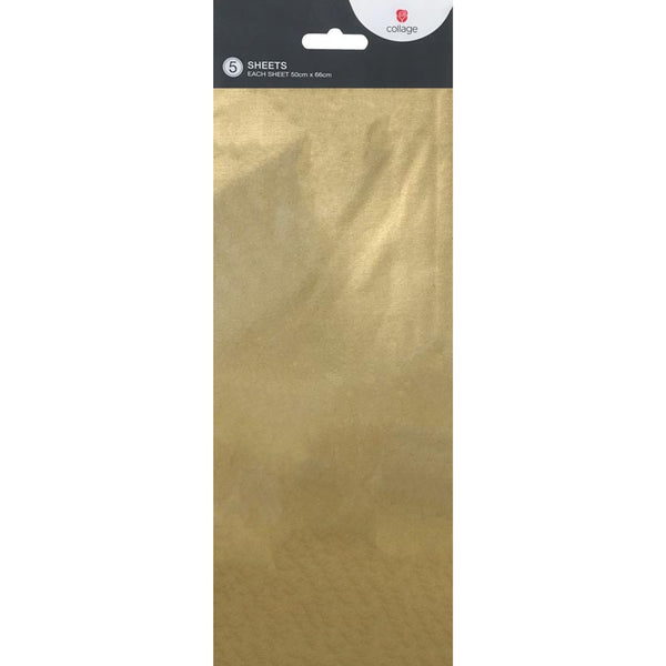 Collage Gold Tissue Paper Sheets (Pack of 5) image 0