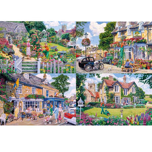 Gibsons The Gardener's Round 4 x 500 Piece Jigsaw Puzzles image 0