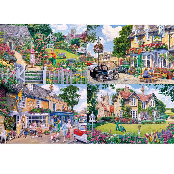 Gibsons The Gardener's Round 4 x 500 Piece Jigsaw Puzzles image 0