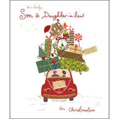 Woodmansterne Son & Daughter-in-law Car Christmas Card image 0