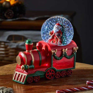 Three Kings All Aboard! Santa's Locomotive SnowSphere image 0