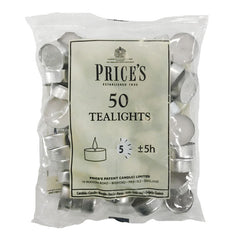 Price's White Tealights (Pack of 50) image 0