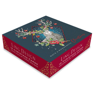 Ling Design Deluxe Christmas Cards - Winter Wonderland (Pack of 12) image 0