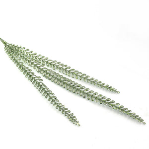 SageDecor Green Glittered Regency Fern Spray (60cm) image 0