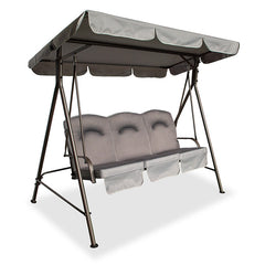 Quest Elite Naples Pro 3-Seater Garden Swing Seat in Grey image 0