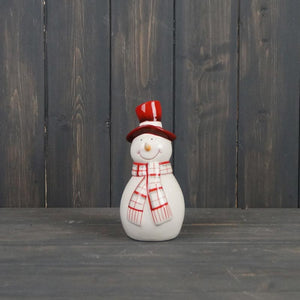 Satchville Ceramic Snowman with Scarf - Large image