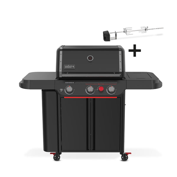 Weber Genesis E-330WR Gas Barbecue & Rotisserie - Stealth Edition image 0