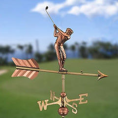 Espira Copper Golfer Cottage Weathervane image 0
