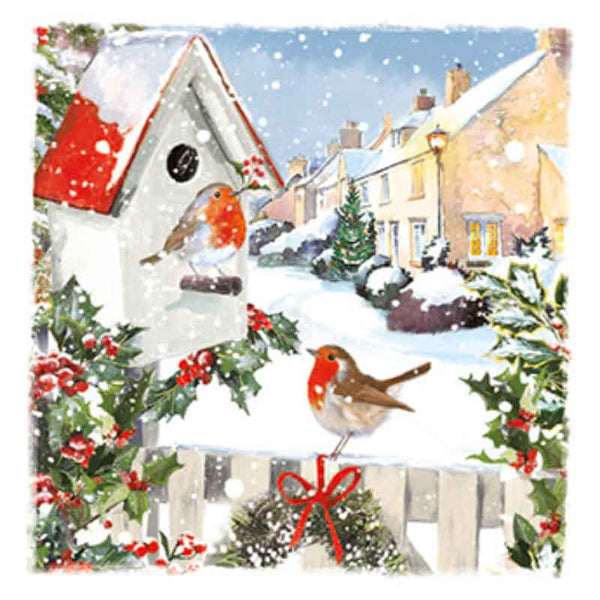 Ling Design Small Deluxe Cards - Garden Robins (Pack of 12) image 1