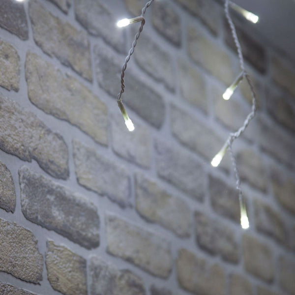 SnowTime 300 Connectable LED Twinkling Icicle Lights - Ice White image 1