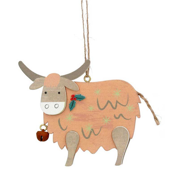 Gisela Graham Wood Cow (Assorted Designs) image 1