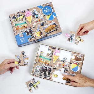 Gibsons The Seaside 12 XL Piece Jigsaw Puzzle - Piecing Together image 2