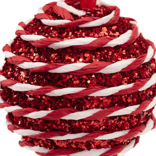 Decoris Foam Bauble with Candy Stripe Twists (Assorted Designs) image 6