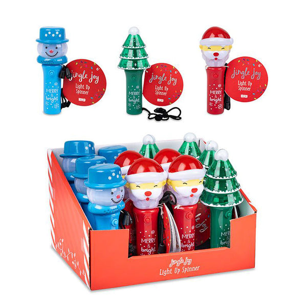Christmas Light Up Character Spinner (Assorted Designs)