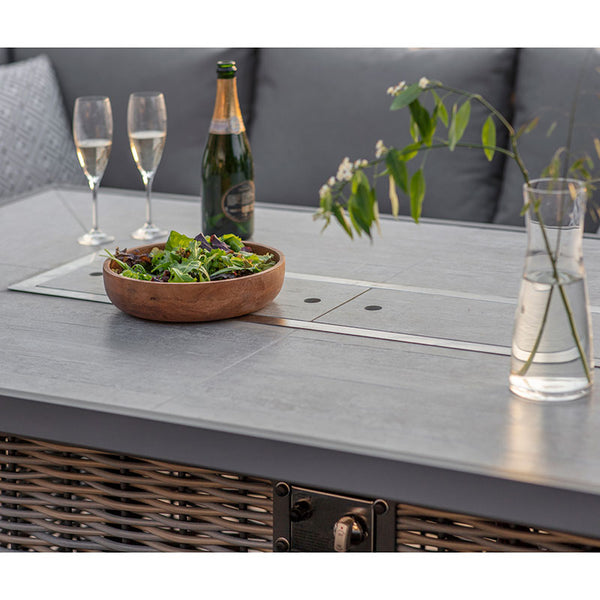 Bramblecrest Tuscan Modular Sofa Set with Rectangular Firepit Table & Bench image 2
