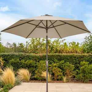 Kettler Cora 4 Seat Round Wooden Dining Set with 2.5m Parasol & 15kg Base image 4
