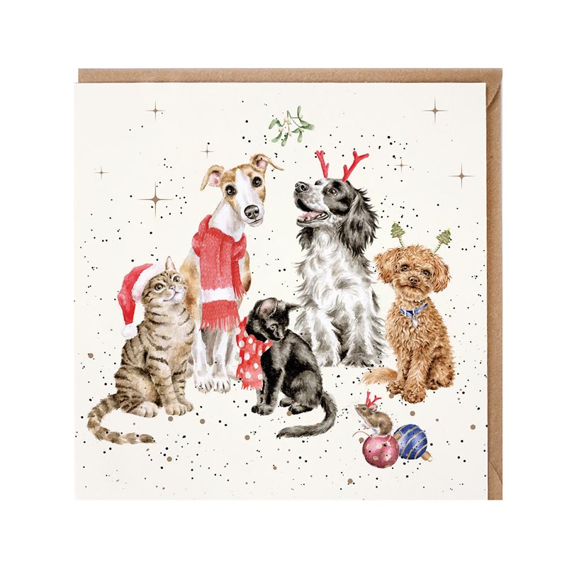 Wrendale Designs The Office Party Christmas Card - Pets image 0