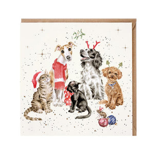 Wrendale Designs The Office Party Christmas Card - Pets image 1