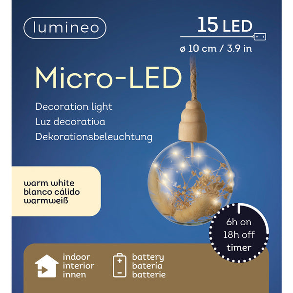 Lumineo Micro LED Hanging Ball - 10cm image