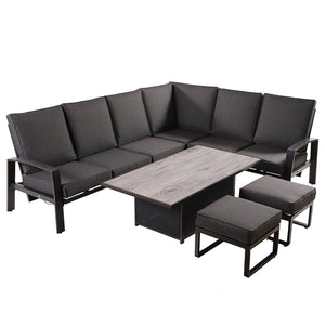 Hartman Vienna Reclining L-Shaped Corner Sofa Set with Rectangular Table image 8