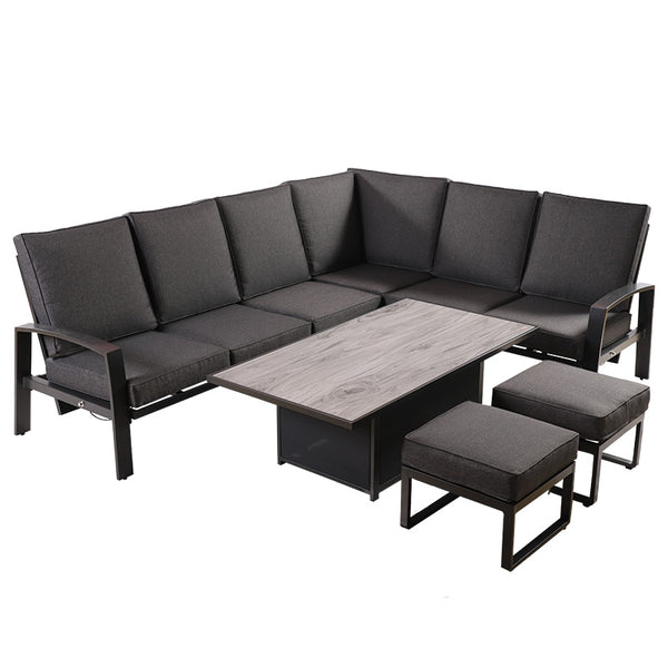 Hartman Vienna Reclining L-Shaped Corner Sofa Set with Rectangular Table image 8