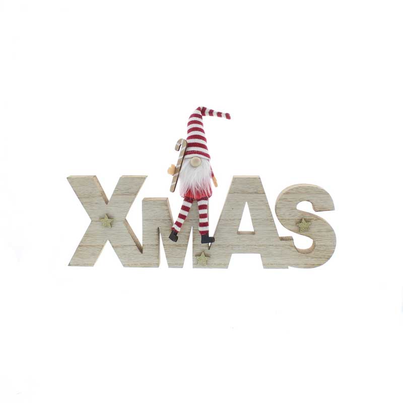 Festive Wooden 'XMAS' with Gonk image 0