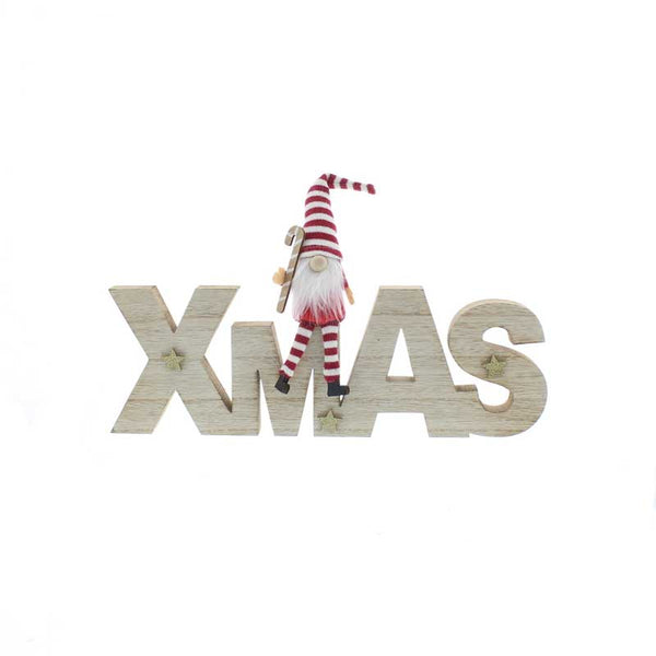 Festive Wooden 'XMAS' with Gonk image 0