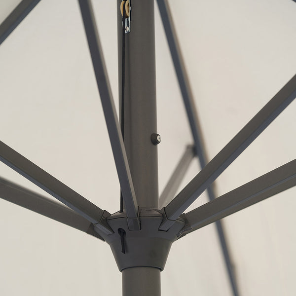 Platinum Riva 3.5m Round Crank Parasol – Champagne (Ivory) image 3