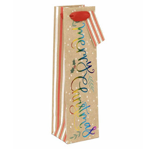 Glick Rainbow Merry Christmas Gift Bag - Bottle image