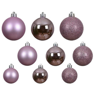 Decoris Shatterproof Baubles in Lilac Breeze (Pack of 30) image 1