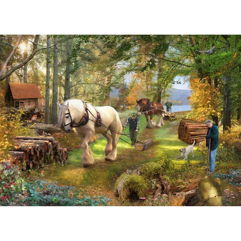 House of Puzzles Horse Power 500 Piece Jigsaw Puzzle image 0