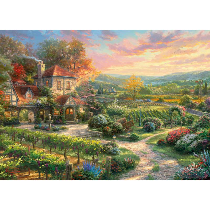 Gibsons Thomas Kinkade Wine Country Living 1000 Piece Jigsaw Puzzle image 0